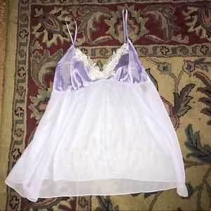 Purple Babydoll Lingerie with Robe
